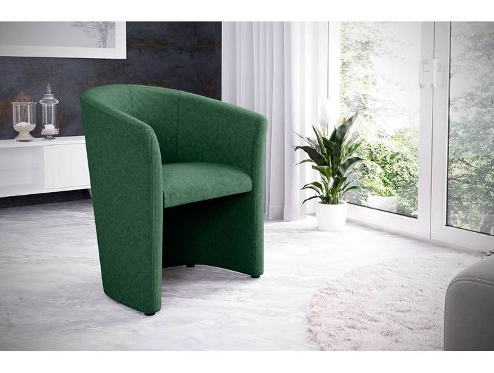 Cocktailsessel Sinclair Grün Cordstoff Onika 66 x 75 x 56cm
