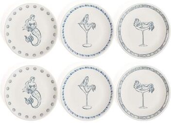 Zodax The Salty Bar Appetizer Plates, Set of 6