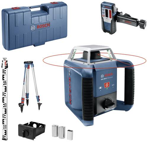 Bosch Professional GRL 400 H Set Rotationslaser inkl. Stativ, inkl. Laserempfänger Reichweite (max.): 400m