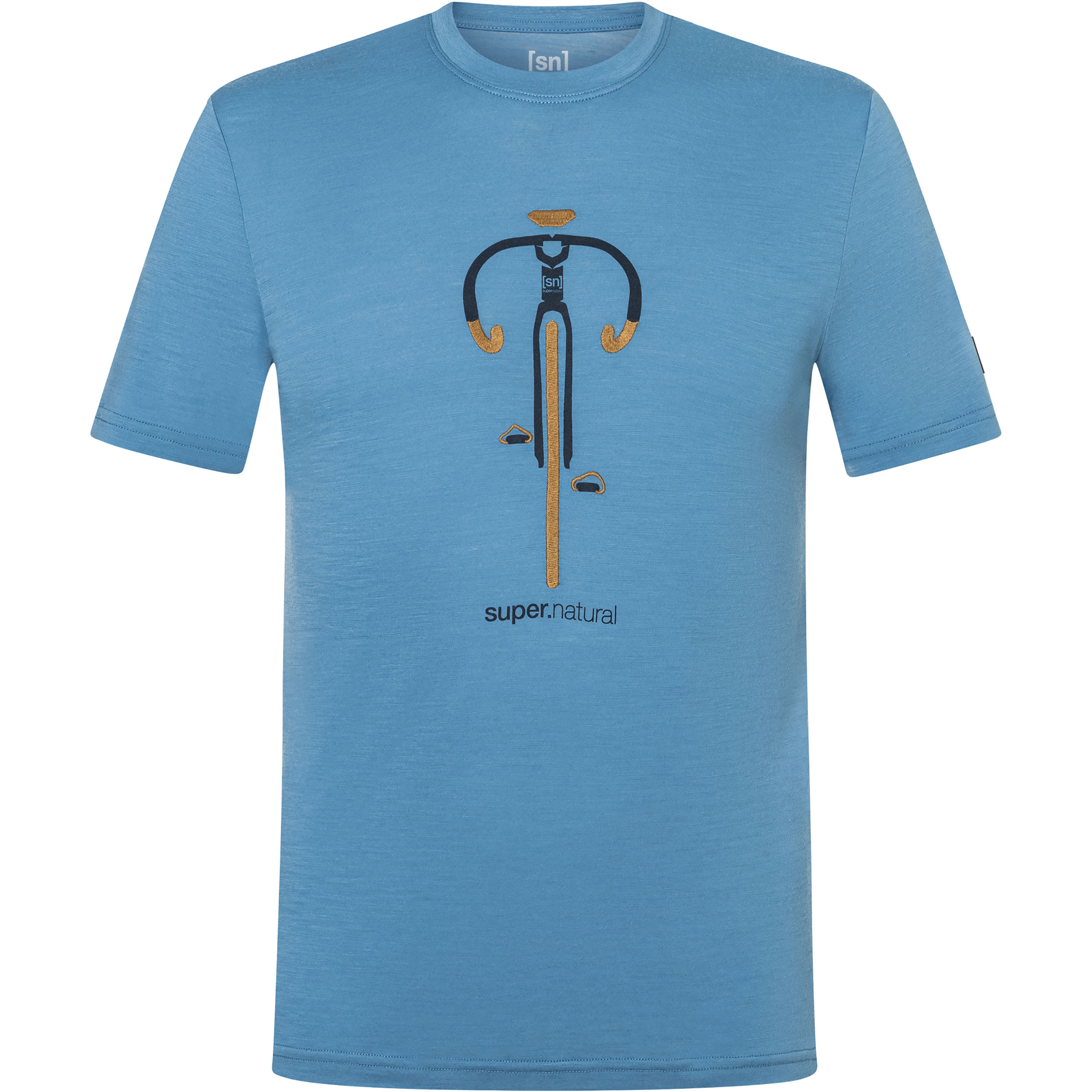 Super.Natural Vintage Bike Herren T-Shirts blau Größe S Trekking Hautfreundlich Merinowolle