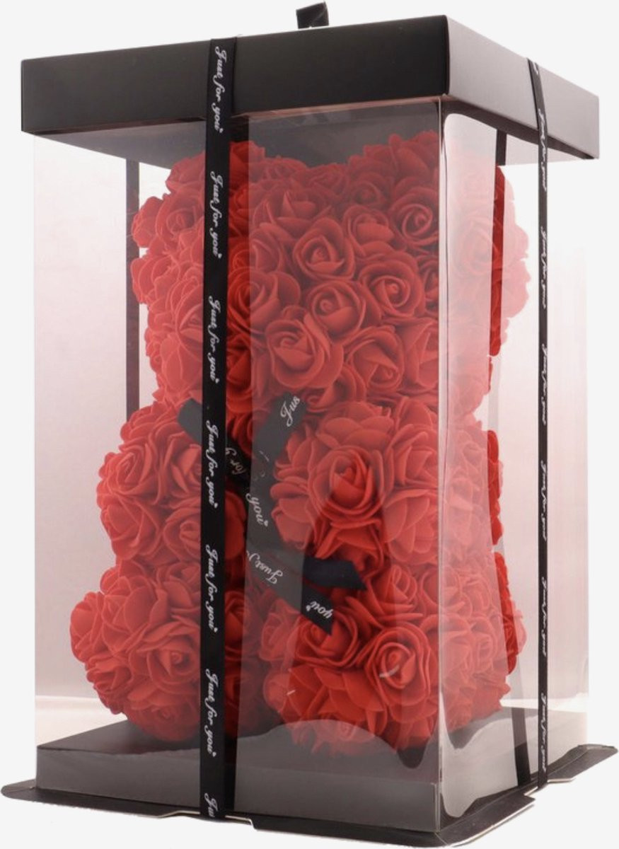 Rode Rozen Beer - 25 cm - Inclusief Luxe Giftbox