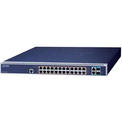Planet L3 24-Port GE 802.3bt PoE GS-6322-24P4X (24 Ports), Netzwerk Switch, Blau