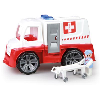 Spielzeug-Krankenwagen LENA "Truxx", rot (weiß, rot), Spielzeugfahrzeuge, KinderB:16cm H:17cm T:29cm, Kunststoff, Made in Europe, B:16cm H:17cm T:29cm
