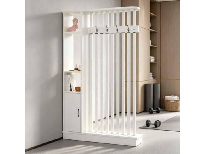 Raumteiler Trennwand Raumtrenner Holz Weiß With Storage Shelf ,202x80x24cm Raumteiler Raumtrenner Trennwand Separator Dividers Free Standing Wohnzimmer Wall With Storage Shelf,202x80x24cm