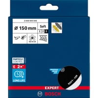 Expert Multiloch Universalstützteller, weich, Ø150mm, M8+5/16", Schleifteller schwarz, für Exzenterschleifer