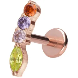 Titan Labret mit Push Fit BUNTER KRISTALLBOGEN