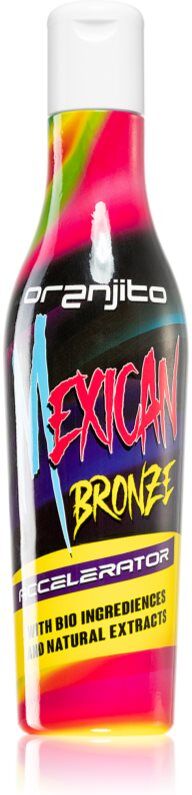 Oranjito Mexican Bronze Accelerator Sonnenschutzmilch für die Sonnenbank mit Bio-Inhaltsstoffen und Bräunungsbeschleuniger 200 ml