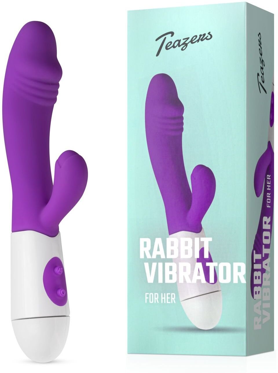 Teazers Vibromasseur lapin réaliste - Violet