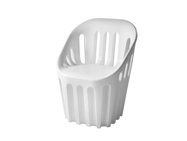 SLIDE chaise fauteuil pour l'extérieur COLISEUM (Milky white - Polyéthylène)