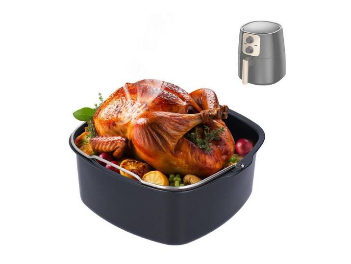 LuxusKollektion Airfryer-Toasthalter Air Fryer Backform Eisen antihaft 18cm, Metall, (1-St)