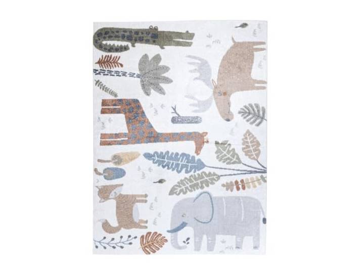 Little Olly Waschbarer Kinderteppich - Mace Animals Creme - 140x200cm Animal - Krabbeldecke - Spielmatte - Children's room - Jungen - Mädchen