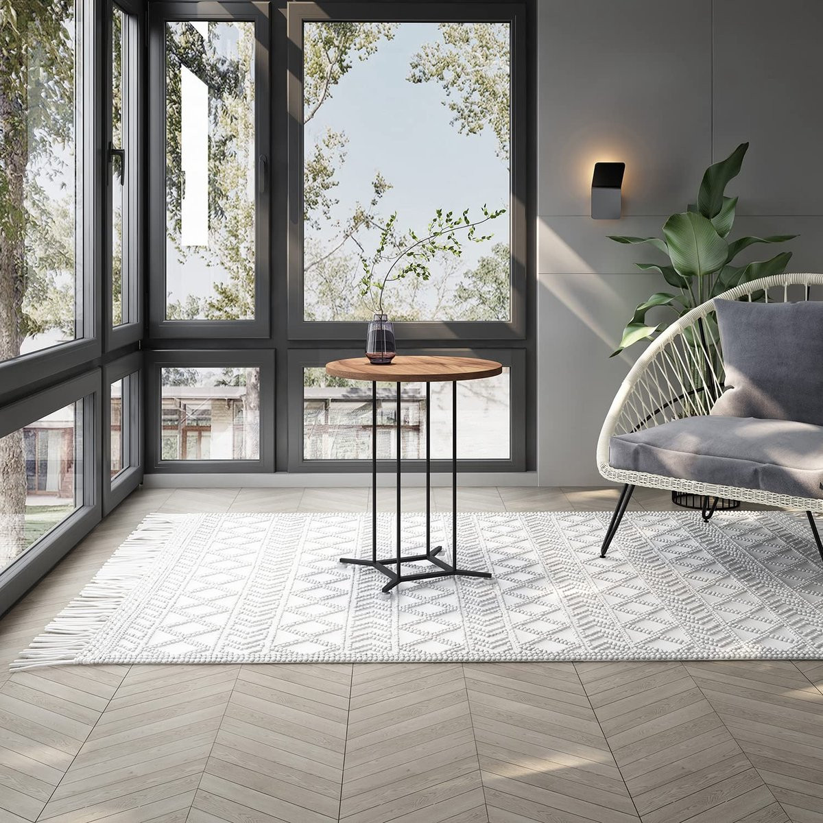 Unyqoos Ronde bijzettafel voor woonkamer en balkon