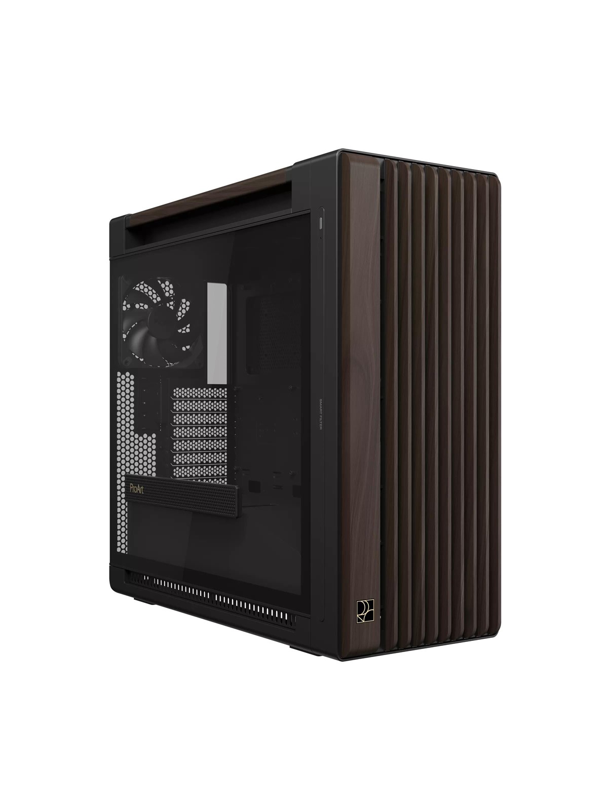 ASUS PROART PA602 Walnut Wood TG - Gehäuse - Miditower - Braun