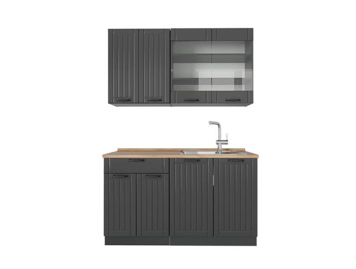 Cuisine Fame-Line 140cm PT Chêne Gris foncé/Anthracite Vicco 57212