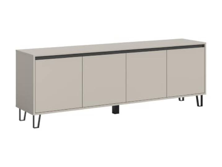 xonox.home - Lowboard Balton 184x64x40 cm in Kaschmir beige 4 Türen, 2 Einlegeböden, funktionales Mediamöbel