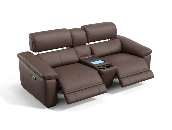 4D Leder Kinosessel SOLARA 2er Sofa Vibration Kinosofa Kinocouch Couch
