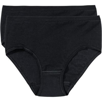 Midislip SPEIDEL "Take-two", Damen, Gr. 48, schwarz, Obermaterial: 92% Baumwolle, 8% Elasthan, unifarben, körpernah, Unterhosen, weich, atmungsaktiv, bequem, basic, hoch geschnitten, Baumwollmix