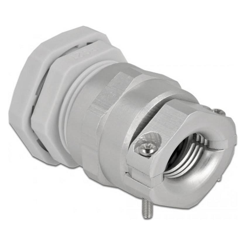 Delock Kabelverschraubung PG21 mit Zugentlastung und Biegeschutz grau (60360)