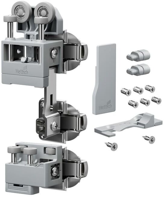 Hettich Set WLL PC, lourd, avec SA, droit, gris (9339344)