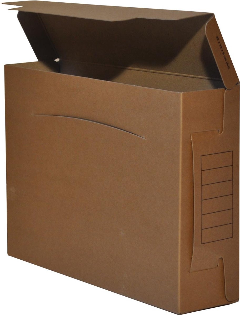 Class'ex Archiefdoos A4 Bruin Golfkarton 50 stuks B/D/H: 32,5 x 23 x 8 cm