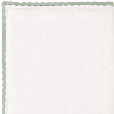 Arabella Scalloped Duvet Cover - Spa, King - Ballard Designs