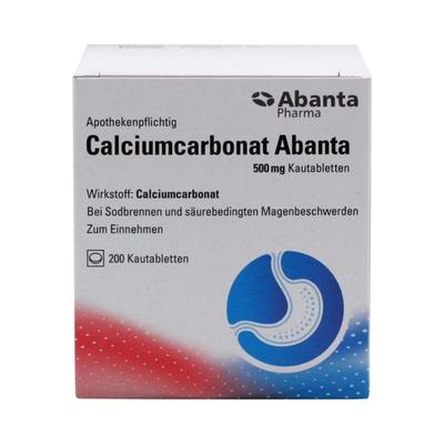Calciumcarbonat Abanta 500 mg Kautabletten 200 St