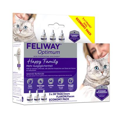 Feliway Optimum Nachfüllflakon Vorteilspack f.Kat. 3x48 ml Lösung für einen Vernebler