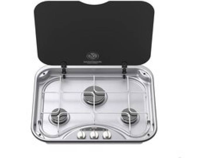 Réchaud encastrable 3 feux Basic Line 345 : Avec grille en fonte