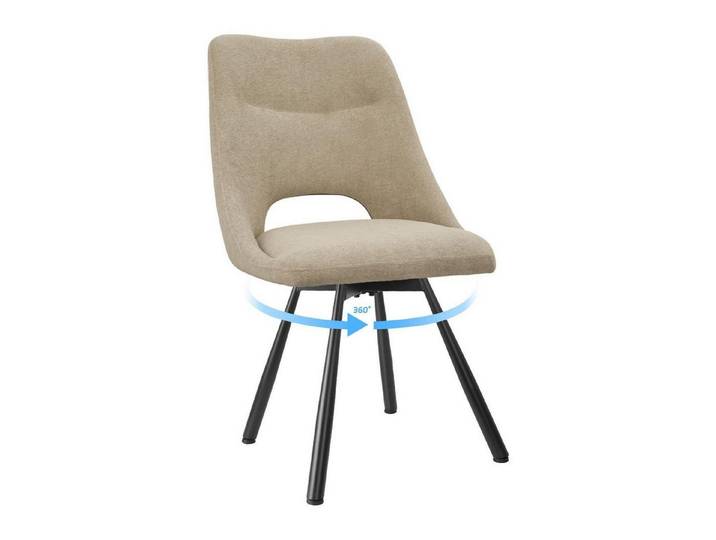 LuxusKollektion Esszimmerstuhl Esszimmerstuhl drehbar 360° Khaki