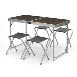 Berger Solo  + 4 Hocker Picknicktisch 120 x 60 cm