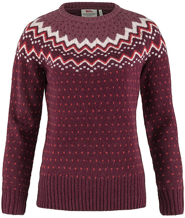 FJÄLLRÄVEN Damen Funktionspullover Oevik Knit Wolle dunkelrot   L W