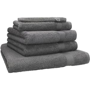 Betz Handtuch Premium Set, anthrazit, 470 g/m², 2 Hand-, 1 Dusch-, 1 Gästetuch & 1 Waschlappen, 100% Baumwolle