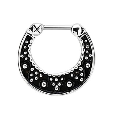 Nasenpiercing ADELIA´S "Piercing Nasenpiercing", Damen, Gr. onesize, schwarz, Chirurgiestahl, Piercings, Septum Clicker aus 925 Silber
