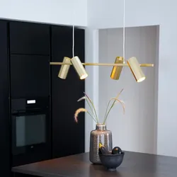 Nordlux Alanis 4 moderne Pendelleuchte Messing GU10 minimalistisches Design