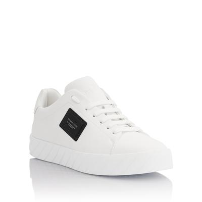 Sneaker PHILIPP PLEIN "Placca", Herren, Gr. 40, Normalschaft, weiß (01, weiß), Schuhe Sneaker