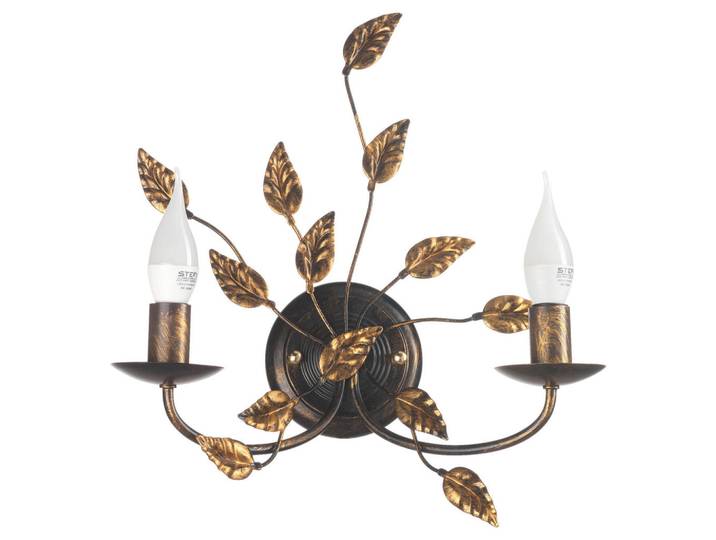 Wandleuchte Collana, Bronzefarben, Metall, rund, 16x42x36 cm, Eec, ohne Chemie, Lampen & Leuchten, Innenbeleuchtung, Spots & Strahler, Wandstrahler