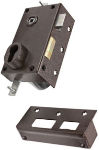 Serrure 3 points 73 A2P* Sans cylindre marron droite BRICARD 73078
