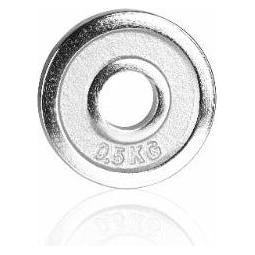 Hammer Fitness Hantelscheibe 30 mm 0,5 kg chrom (1 x 0.5 kg) (17010)