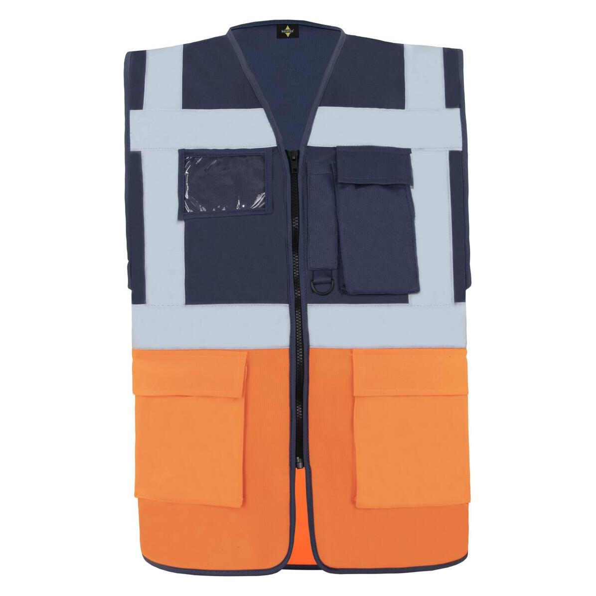 Korntex Warnweste Multifunktional Hamburg M.Blau/Orange mit 360° Sicherheit 4XL EN ISO 17353 KXCMF (4XL) (46590281)