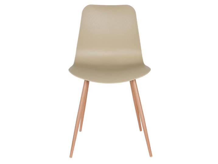 Esszimmerstuhl Leon 2er-Set – aus Stahl - Beige - Luxusbetten24