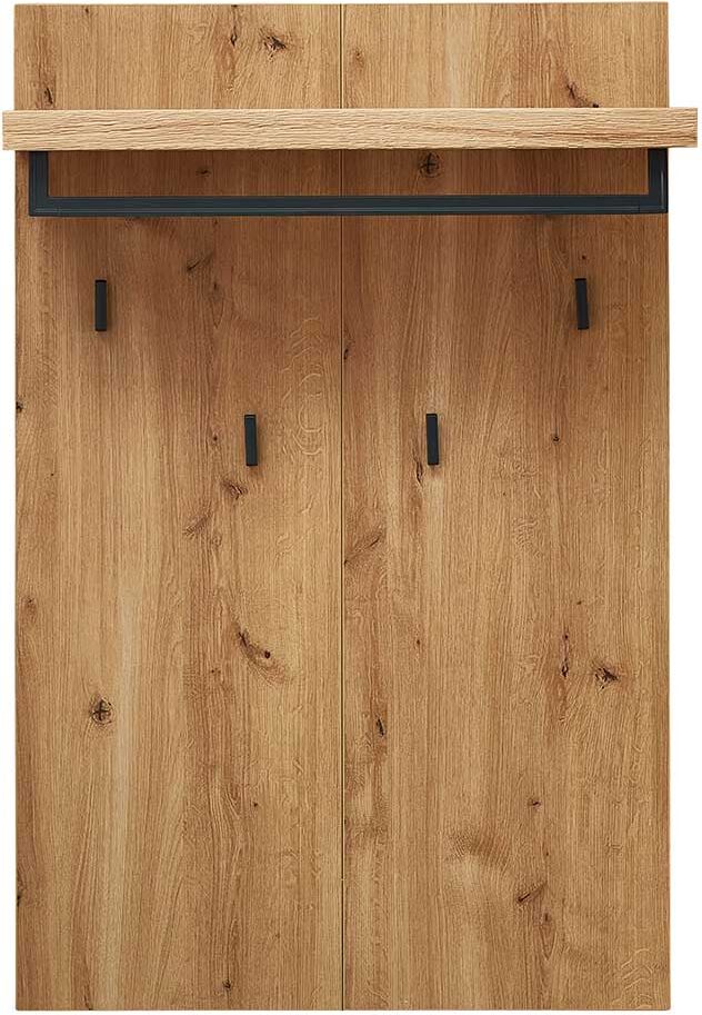 Pharao24.de Wandgarderobe in Wildeichefarben 4 Kleiderhaken