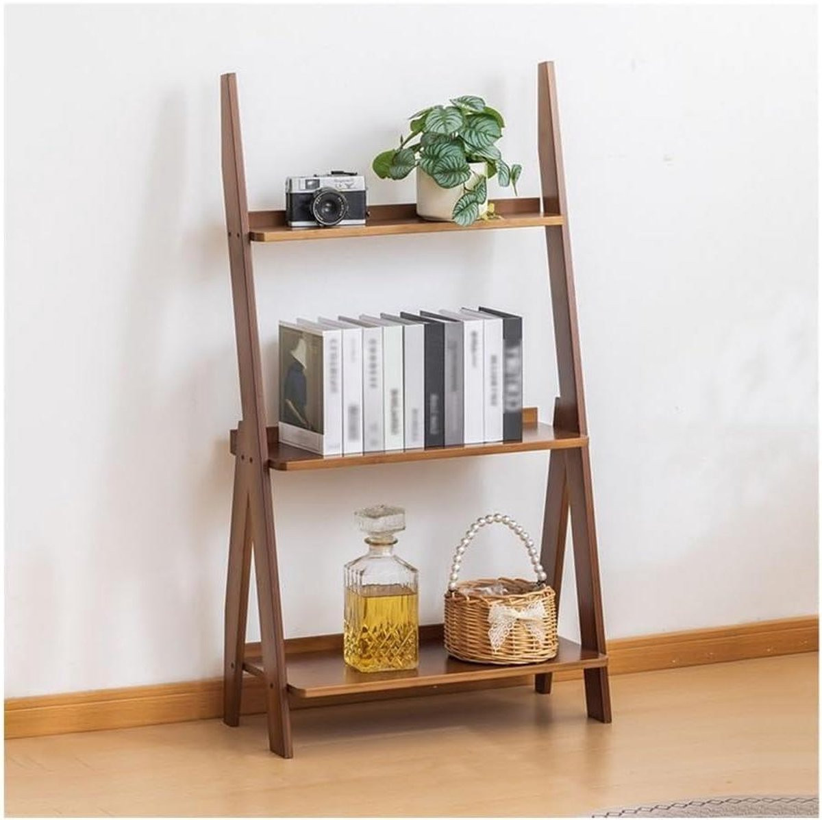 Bamboe Boekenplank Ladderplank Bruin