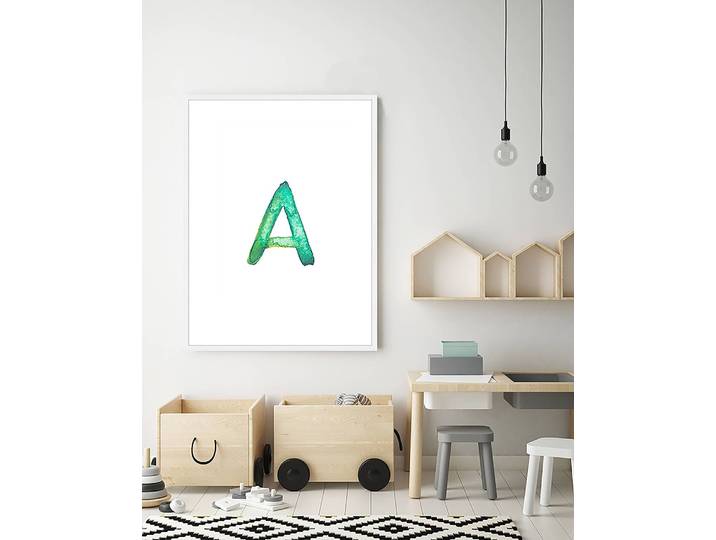Tableau déco Letter A 63 x 83cm Multicolore