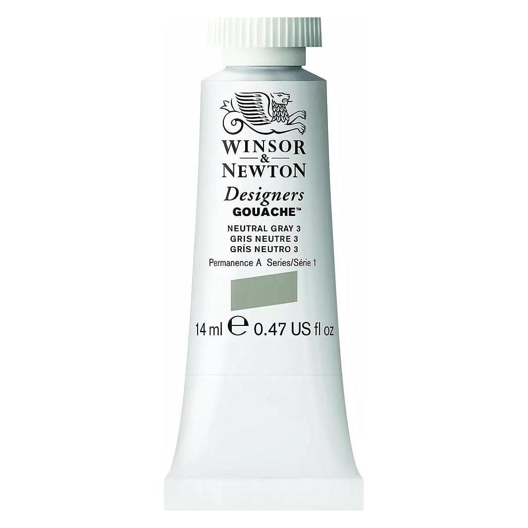 Winsor & Newton Designers Gouache 14ml Neutral Grey 436 (14 ml) (0605436)