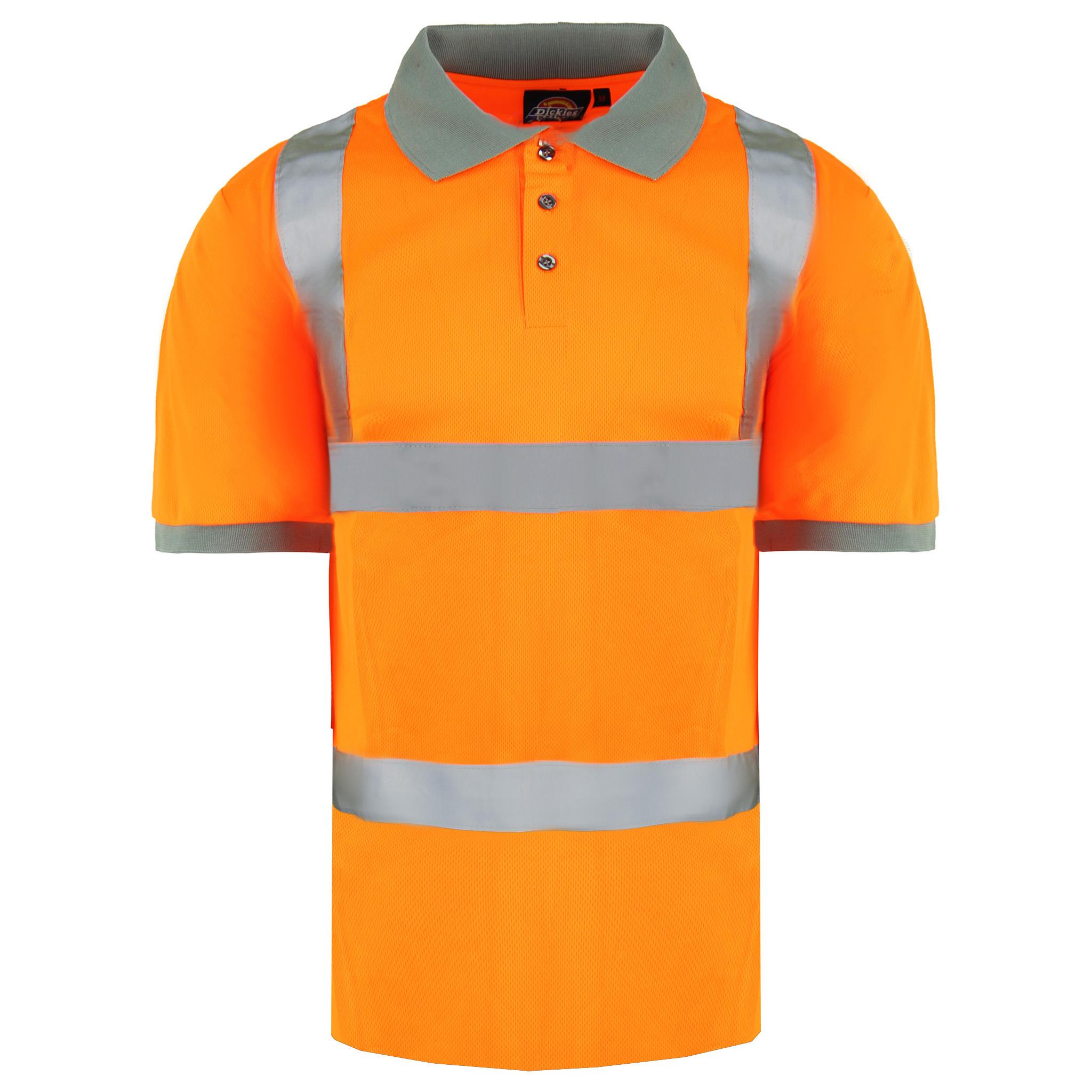Dickies Hoge Zichtbaarheid Heren Oranje Veiligheidspoloshirt