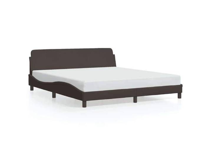 Luxe&Mode Cadre de lit Dover - lit Adulte double - 2 ans garantie - marron foncé 160x200 cm tissu（26709）