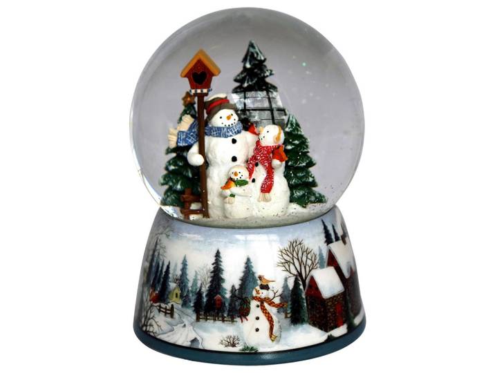 Schneekugel, Mehrfarbig, Kunststoff, Glas, Keramik, 10x14.5x10 cm, Dekoration, Weihnachtsdekoration, Winterdeko, Schneekugeln