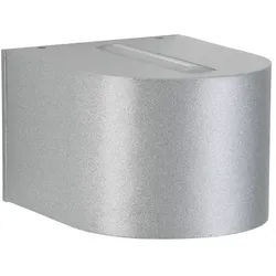 Albert LED Außenwand-Strahler Typ Nr. 2338, Up/Down, eng/eng, Rund, IP44, 230V,6W 3000K 660lm, Linse klar, Silber ALB-692338