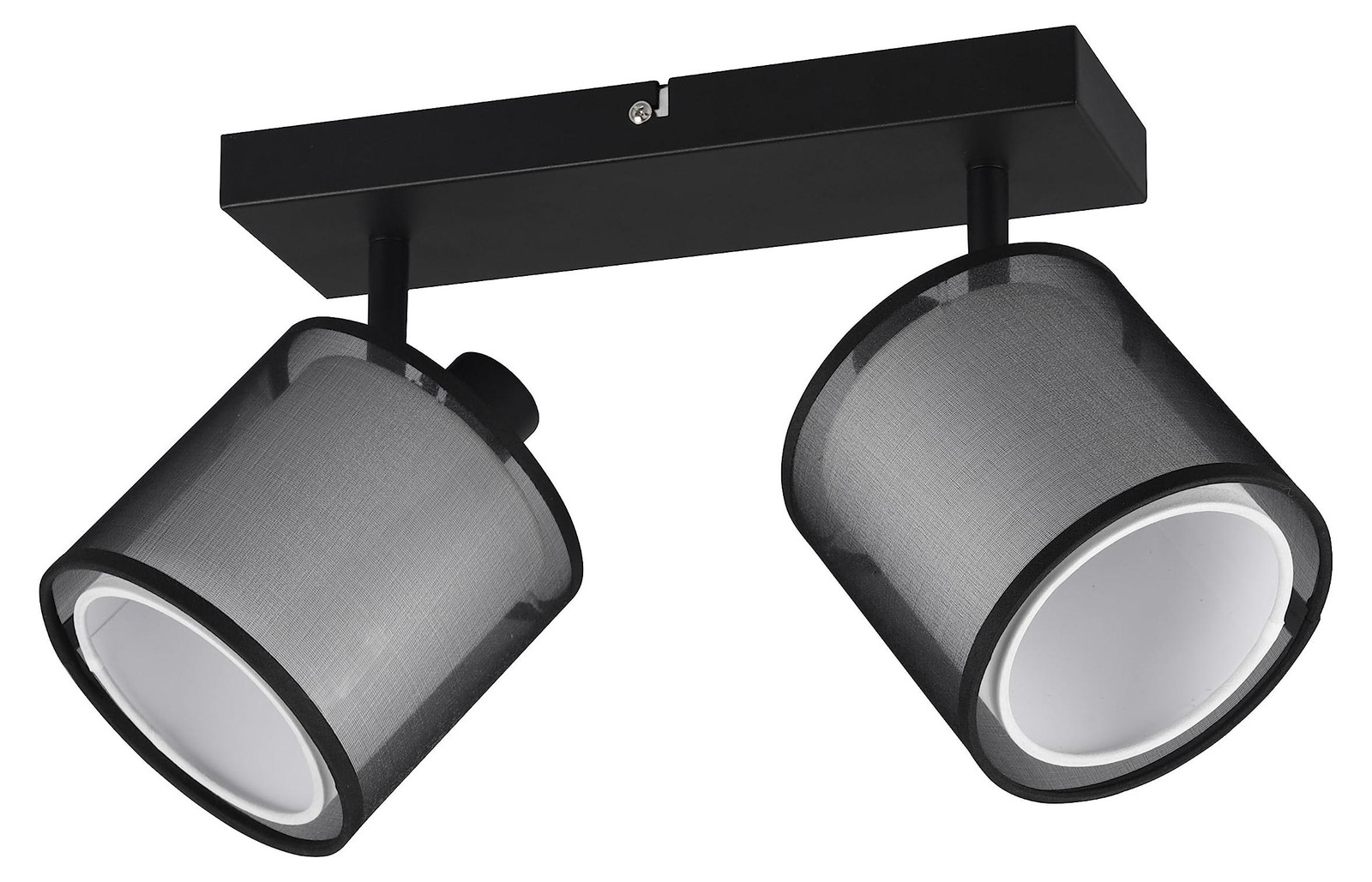 TRIO Burton plafondlamp 2-lichts zwart
