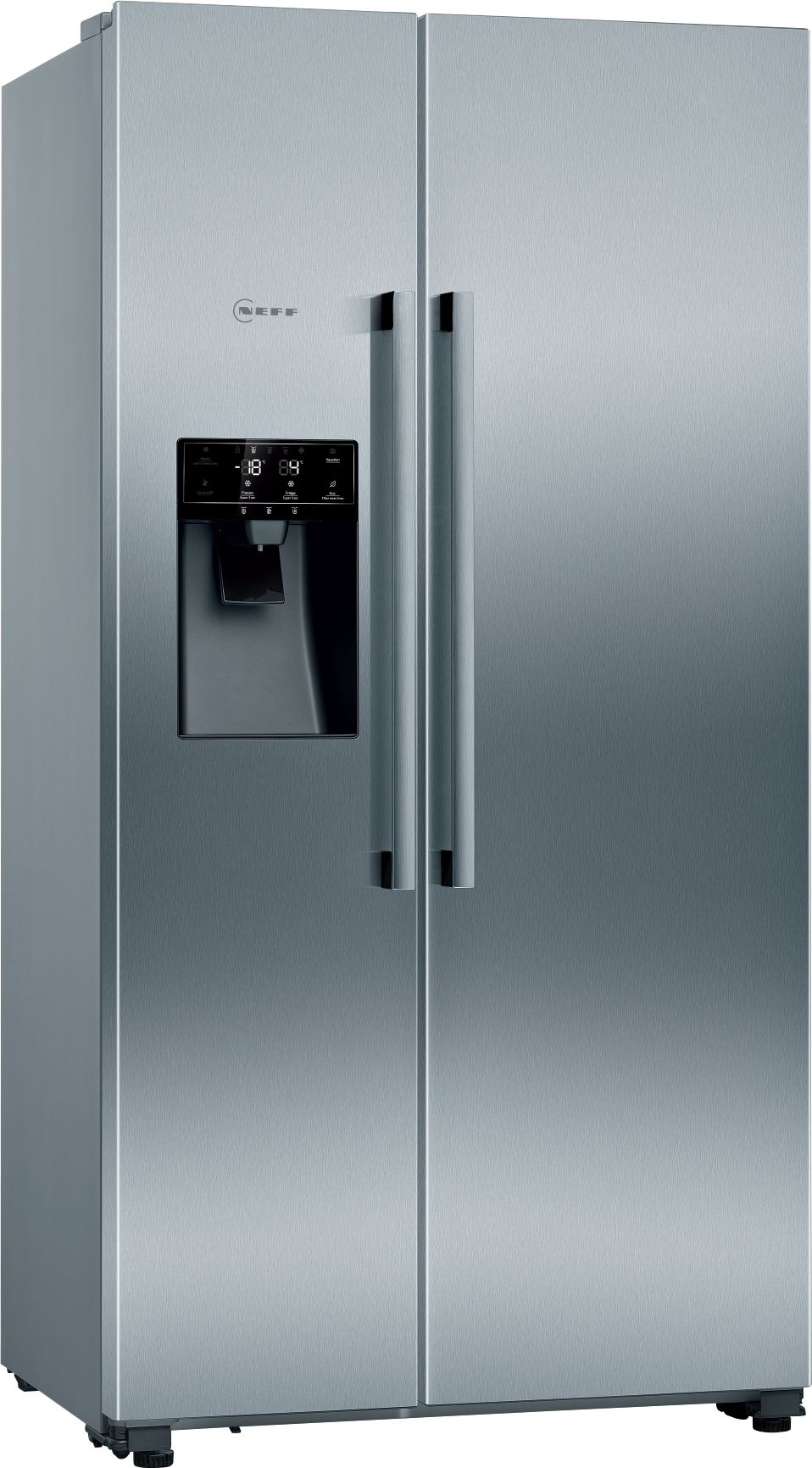 Neff KA3923IE0 Side-by-Side Kühl-/ Gefrierkombination 371 l / 191 l 323 kWh NoFrost 1787 mm x 908 mm (Schwarz/Grau)
